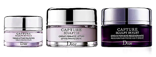 DIOR CAPTURE SCULPT 10 TRIS 3 CREME NUIT50ML/FERMETÉ50ML/YEUX15ML