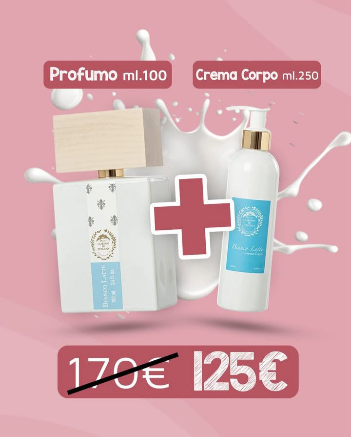 GIARDINI DI TOSCANA BIANCO LATTE PROFUMO 100ML + CREMA CORPO 250ML LO
